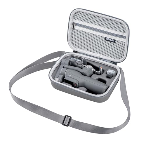 Image of LEQTRONIQ DJI Osmo Mobile 8P Carrying Case | Hard EVA Storage Bag for OM8P Vlog Combo | Shockproof Protective Travel Case with Splash-Resistant PU Exterior & Adjustable Shoulder Strap