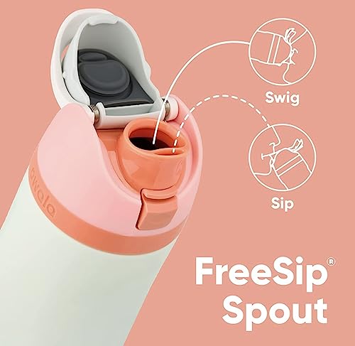 Image of Owala FreeSip Insulated Stainless Steel Water Bottle with Straw for Sports, Travel, and School BPA-Free Sports Water Bottle, 40 oz, Boneyard