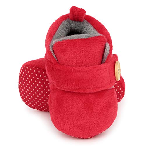 Superminis Baby Girls and Boys Dual Color Shoes/Booties with Wooden Button - Soft Base, Ankle Length, Breathable for Newborn Girls and Boys 2 41f7d37SeBL