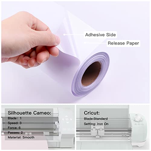 Yrym Ht White Adhesive Vinyl Roll – Permanent Adhesive Vinyl Rolls – 12”X50Ft White Vinyl Sheets For Cricut, Silhouette And Cameo Cutters #TOP4