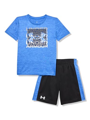 Image of Under Armour Boys 2-piece Short Sleeve Graphic T-Shirt and Shorts Set, Lightweight & Breathable