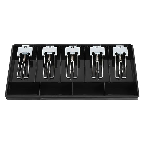 PATIKIL Money Tray Cash Register Drawer Insert Tray, Portable Currency Till Replacement Money Storage Box Organizer with Metal Clip, 5 Bill/4 Coin for Small Business Shop Supermarket Hotel