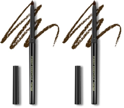 Image of Forest Essentials Gulaab Khaas Natural Kajal Earth Brown | Made using a traditional method with Pure Ghee & Castor Oil | Intense Cooling Pigment | For Daily Use (Pack of 2)