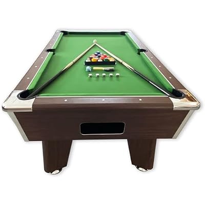 7ft Pool Table Coin Operated Billiard Table Green Felt - Competition