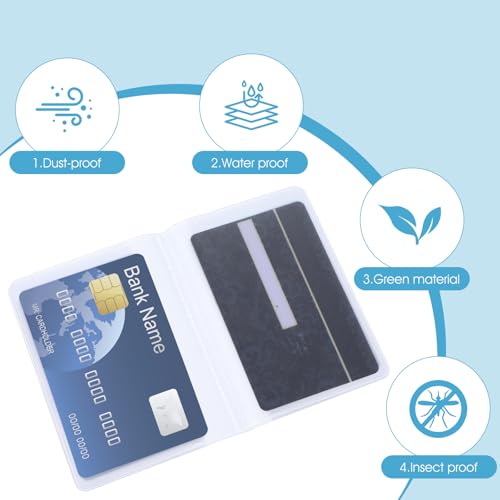 Plastic Wallet Insert, 4 Packs 6 Page Credit Card Holder Clear Wallet Photo Insert Card Picture Sleeves for Bifold2