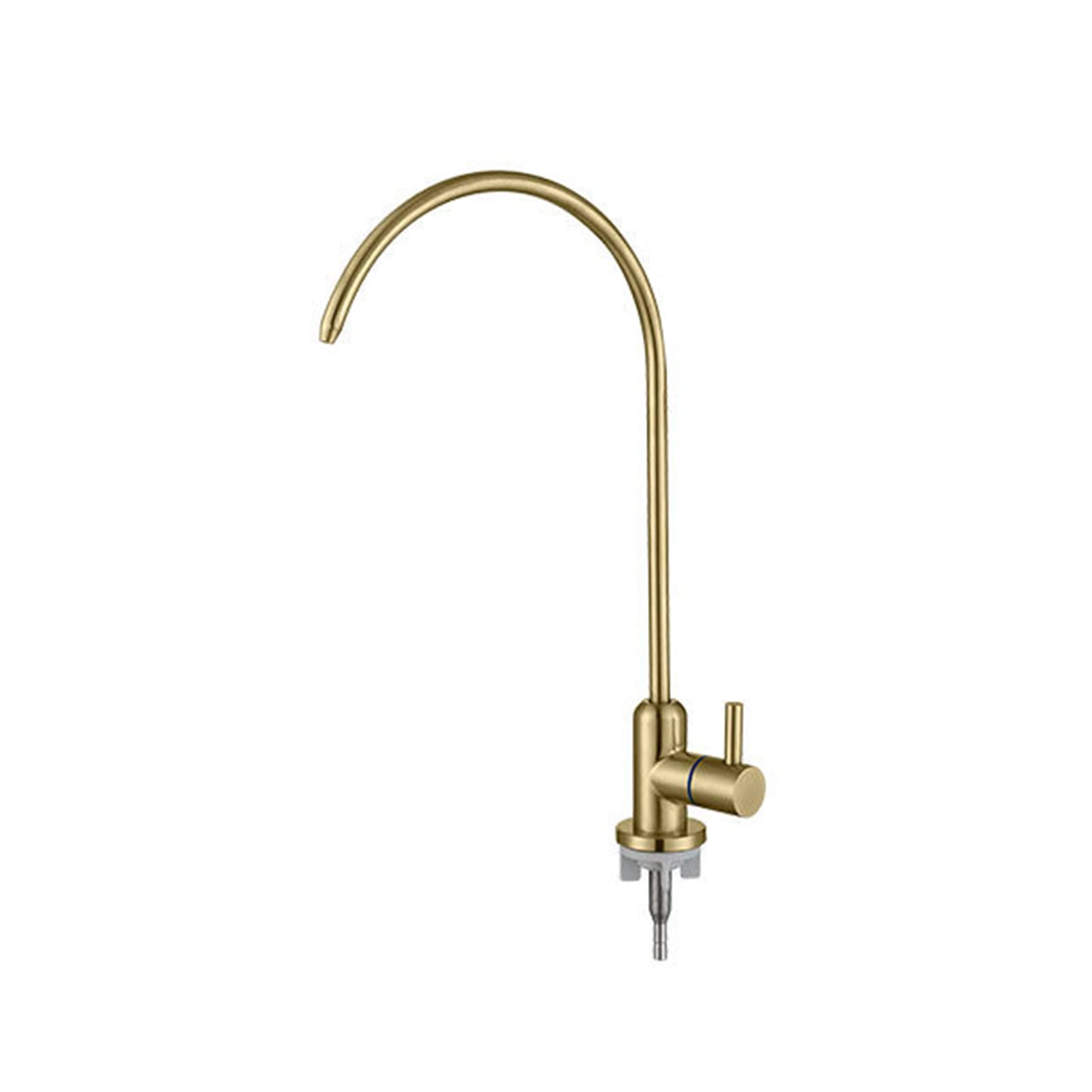 Robinet d'eau filtrante or pour cuisine moderne avec mitigeur monocommande