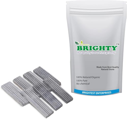 Image of Brighty Brightify Black Slate Grooved Chips 100g Pack | Shale Stone Strips with Carved Texture for Craft, Writing, Art & Display Use