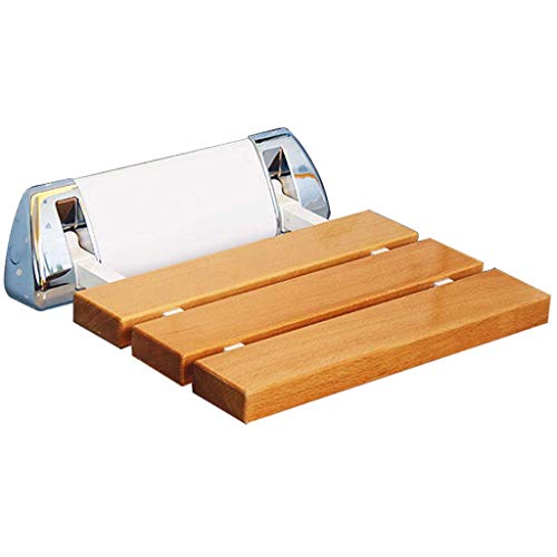 Banc de bain en bois massif mural pliable premium NMDCDH - 2
