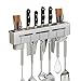 Messe mit günstig Kaufen-VBNZBK Hakenleiste Küche, Aufhängung Küchenutensilien mit 6 Haken, Hakenleiste Küche ohne bohren Messer Organizer für Küchenutensilien, Küchenhelfer, Kochzubehör (Silber)