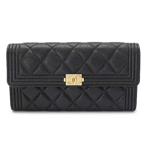 Amazon | [シャネル] 長財布 A80286 Y83621 BLACK/GD レディース 財布