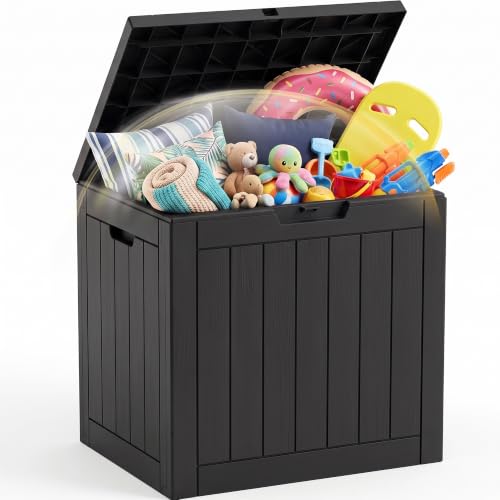 EFU Outdoor Storage Box 45 Gallon Deck Box, Waterproof Resin