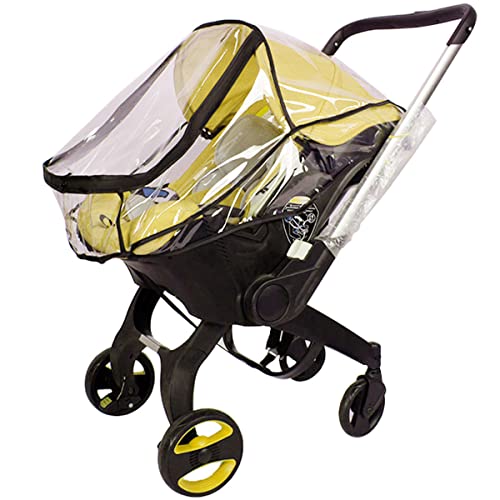 Maalr Habillage Pluie Universelle pour Poussette,Housse Universelle avec Fenêtre de Contact et Fermetures Éclair Transparent, Protection Contre Pluie et Vent Bonne Circulation de l’air,Montage Facile Cover