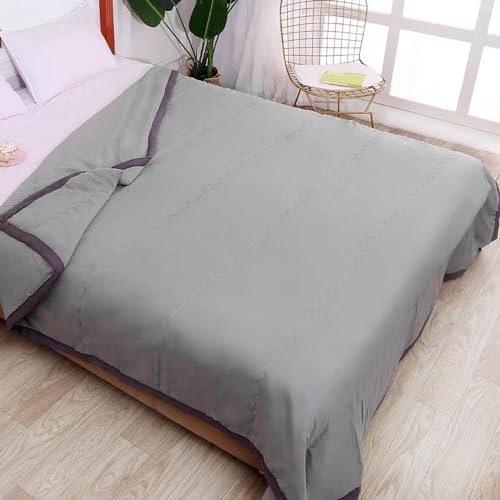 GkgWuxf Couverture rafraîchissante 170x200cm Gris