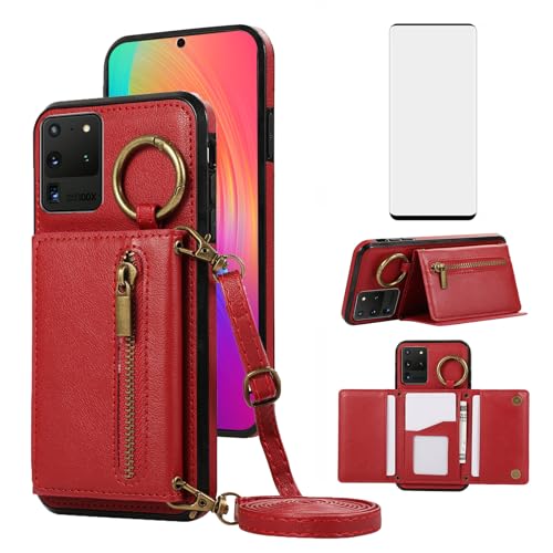 Coque Galaxy S21 Ultra Asuwish ZHKLLB US antichoc rouge pour smartphone