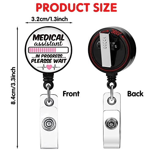 Hafhue Medical Assistant Retractable Badge Reel With Alligator Clip Funny Badge Gift For Ma Er Nurse Icu Nurse Doctor Nurse Occupational Therapist, Gift For Nurses Medical Assistant Graduation #TOP1