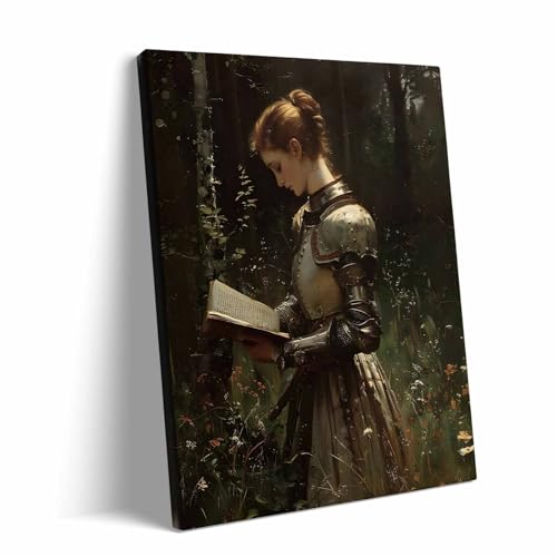 Vintage Framed Painting Canvas Wall Art Decor Romantic - Woman Picture Poster Print, Romantic Impressionist Style, Classic Literary Oil Painting Decoration for Living Room or Bedroom 20X24 inch
