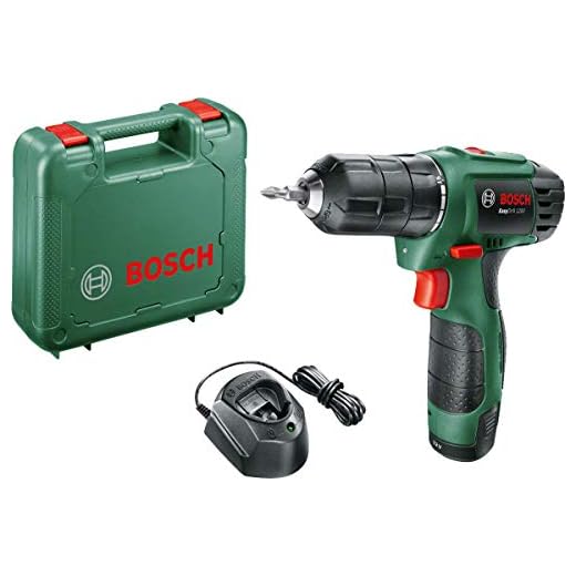 Bosch EasyDrill 1200 - Atornillador con batería de litio 12V 1,5 Ah en maletín (con punta doble, luz de trabajo, dos velocidades 11/20 Nm y par giro 15+1)