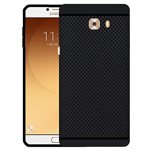 HELLO ZONE Exclusive Soft Dotted Design Back Case Cover for Samsung Galaxy C9 Pro - Black (B07NCWZD6D) Amazon Price History, Amazon Price Tracker