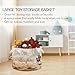YETTASBIN Western Desert Cowboy Cotton Rope Basket Large Round Baby Laundry Basket Toy Blanket Books Storage Bin for Bedroom Bathroom Nursery Home Decor, 20 x 14 Inch