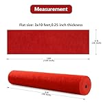 Red Carpet Runner Rug for Party and Event, Non-Slip TPR Rubber Backed Aisle Runway red Rug for Step, Proposal & Wedding Christmas Thanksgiving Decorations, Runway Rug for Prom(3 x 10ft, 450 GSM) - Image 2