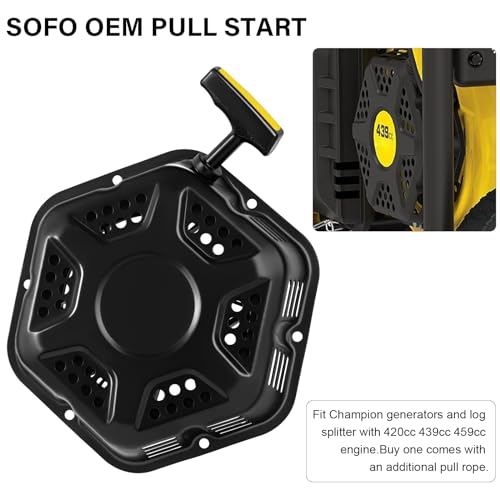 Image of Original Pull Start Assembly for Champion 389cc 420cc 439cc 459cc 5000 6500 7000 7500 8000 9200 Watt 11hp 13hp Engine CPE Generator Water Pump Pressure Washer Recoil Starter Pull Cord Replacement