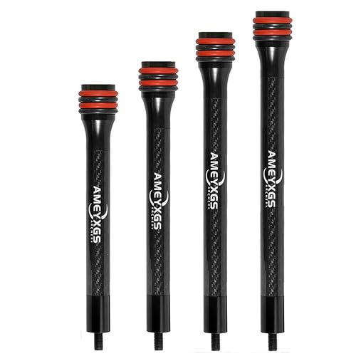 Archery Bow Stabilizer Balance Bar Rod 6/8/10/12 Inch Carbon Fiber Side Rod for Compound Bow Recurve Bow (6inch)