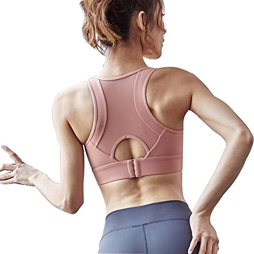 Sujetador deportivo sin costuras WENJUN soporte completo rosa de alto impacto textil