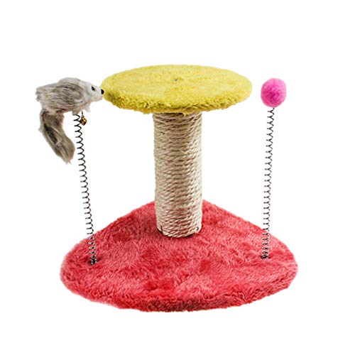 Brinquedo de torre de gato Balacoo com corda de sisal natural, arranhador de gatinho interativo com