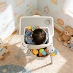 Baby High Chair Handy Pocket Pouch - Universal Highchair Caddy Organizer, Wipeable & Waterproof Storage Pouch, Compatible with IKEA Antilop High Chair, Toddler Mealtime Chair Back Pocket