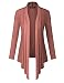 BILY Classic Hi-Low Open Front Soft Drape Rayon Cardigan