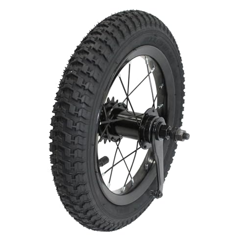 12 Inch Kids Bike Back Wheels Replacement with Solid Air Rubber Tire and Inner...