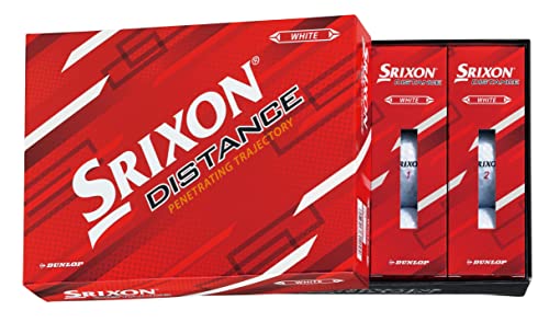 Dunlop SRIXON DISTANCE9 2022 Golf Balls 1 Dozen (Pack of 12) White