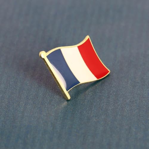 Clj Charles Le Jeune Pin's Drapeau Français Flottant - France - Drapeaux - qualité de finition - Epingle - Broche - Badge - PINS EUROPE – vue 5