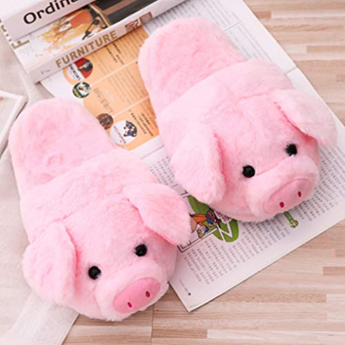 Pantufa feminina BESPORTBLE com orelhas de porco com desenho macio, antiderrapante, aconchegante, qu