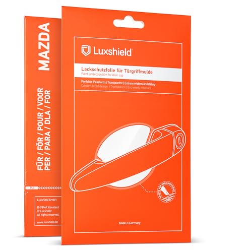 Luxshield Car Door Handle Protection Film for recessed grips for Mazda 3 Hatchback 4 (IV) BP I 2019-2025 - Anti-Scratch Foil - Clear Paint Protection Film
