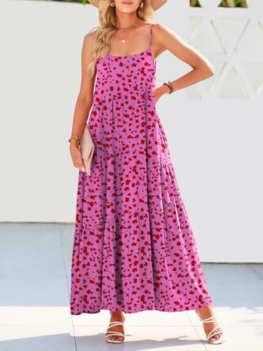 Image of ANRABESS Women Summer Casual Loose Sleeveless Sundress Spaghetti Strap Flowy Boho Linen Beach Vacation Maxi Long Dress