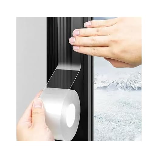Window Sealing Tape 2IN x 33 FT Draft Isolation No Residue Removable Adhesive Waterproof Windows Doors Shower Glass AC Units Ideal for Winter Seal & Summer Cold Air Loss Prevention