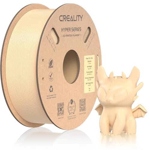 Official CREALITY Hyper PLA Filament 1.75mm, High Speed PLA 30-600mm/s Rapid 3D Printer Filament, Dimensional Accuracy +/-0.02mm, Stronger Toughness, Fit Most FDM 3D Printers，1KG(2.2lbs) Spool Skin