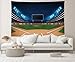 CHNYWORK 5x3ft Baseball Stadium Backdrop Audience Stand Green Grass Baseball Field Night View Spotlight Home Base Background Sport Game Baseball Player Party Decor Portrait Photo Booth Studio Props