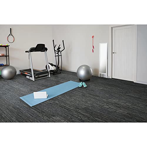 Image of Mohawk Advance 36 inch x 12 inch Berber (Loop pile), 0.11 inch Pile Height, Carpet Tile, PET Fiber, Vintage Row Color, (24 Tiles), (72 sqft /carton)
