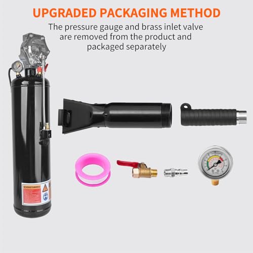 Image of Tire Bead Seater, 12L /3.2 Gallon Air Trigger Seating Inflator, 145 PSI Portable Tire Inflator Tool, 87-116 PSI Operating Pressure for Tractor Truck ATV Car and Automobile Repair