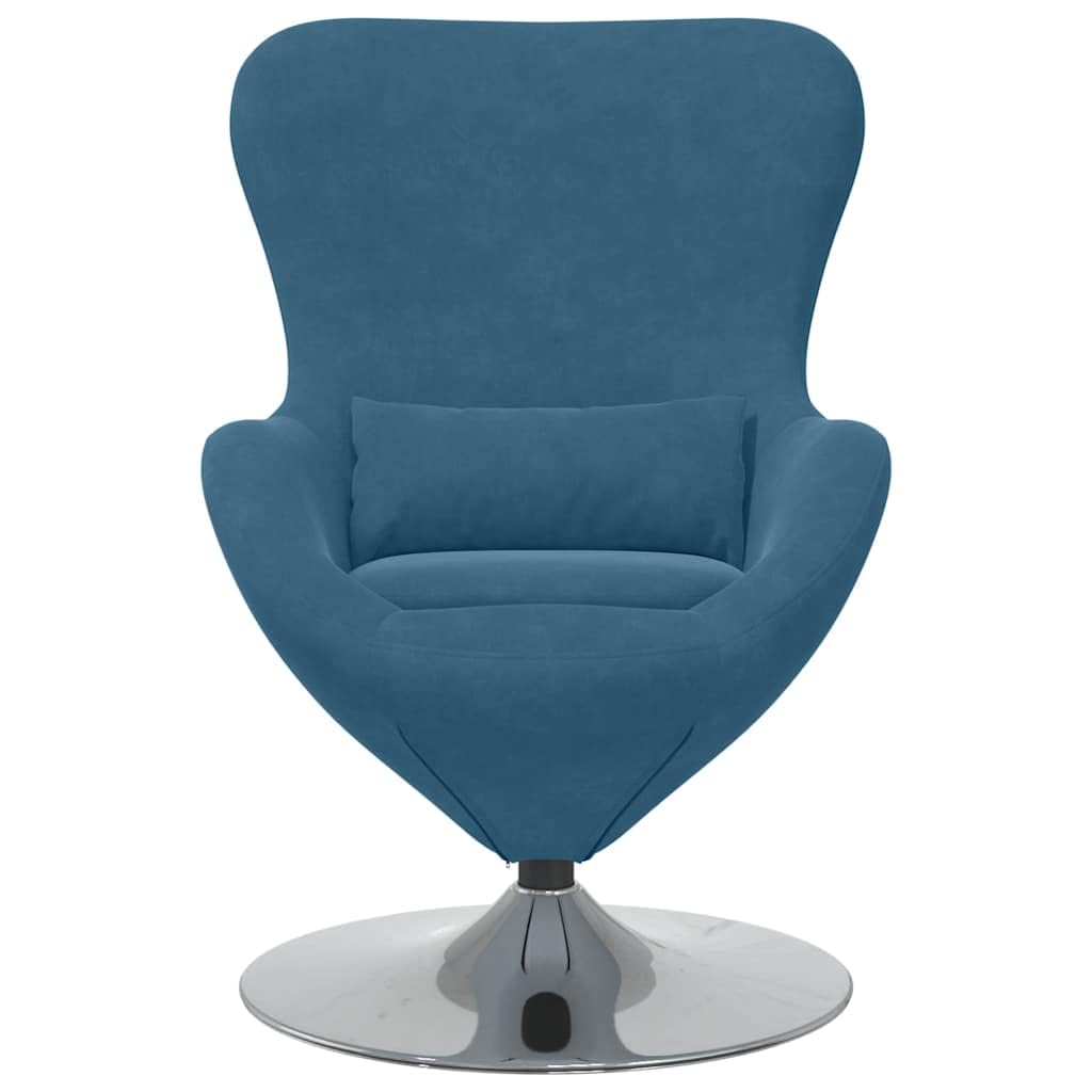Moderner Loungesessel mit 360-Grad Drehfuß, Eiersessel mit Samtbezug und Schwenkfunktion, bequemer Drehsessel mit Samtbezug für Entspannung, Samt Sessel für Wohnzimmer