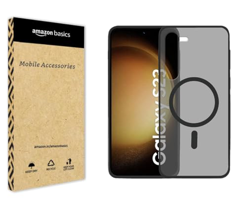 Image of amazon basics Luxury Paper Thin Case Cover for Samsung Galaxy S23 5G | Matte Finish | Compatible with magsafe | (Black, Samsung Galaxy S23 5G)