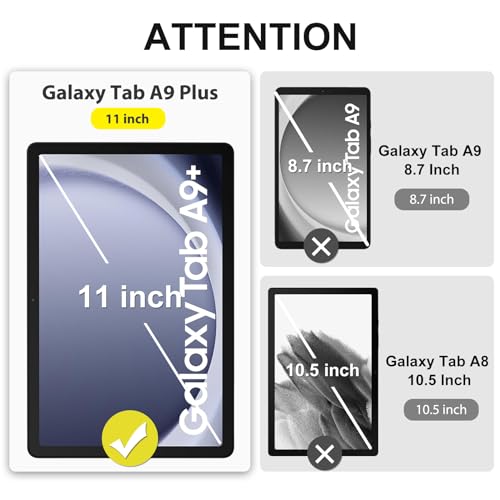 SPARIN 2 Pack Screen Protector for Samsung Galaxy Tab A9 Plus 11 Inch 2023, Case Friendly Tempered Glass for Samsung Tablet A9 Plus/ A9+ 11'' 5G (SM-X210/X216/X218)-HD Clear film - Image 4