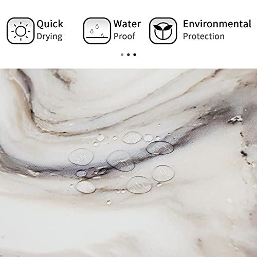 Gibelle Grey Gold Marble Abstract Neutral Shower Curtain For Bathroom Decor, Modern Luxury Art Waterproof Fabric Curtain Set With Hooks, Unique Bath Accessories, 72 X 72 #TOP4