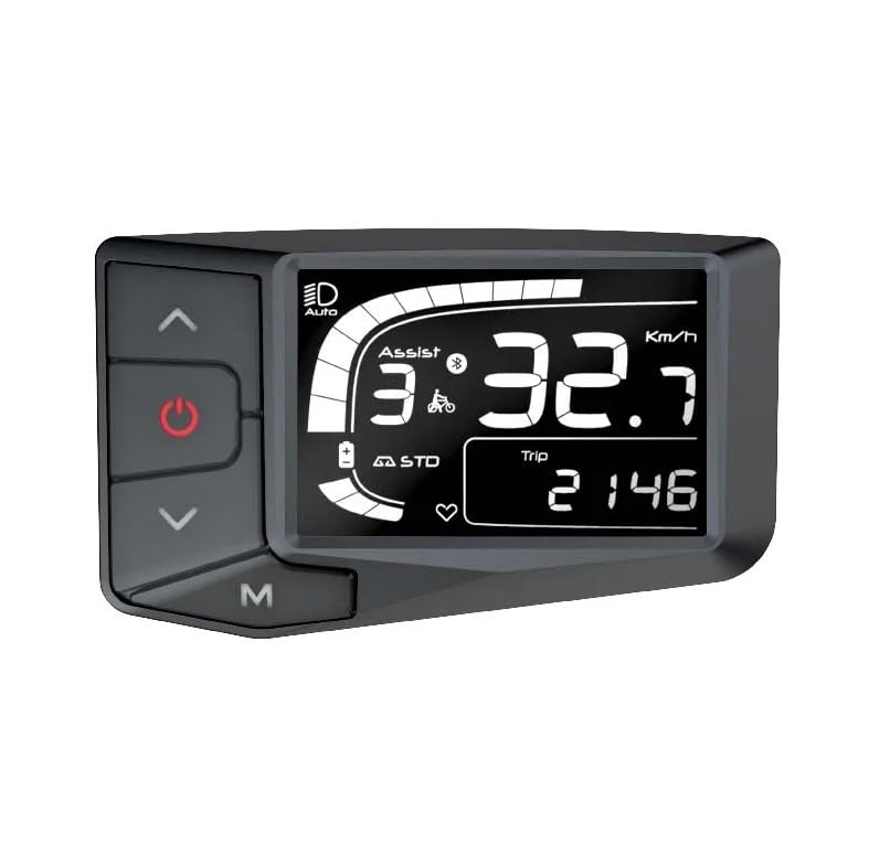 Rear view of the Generico E-bike Waterproof LCD Display, highlighting the waterproof connector port.
