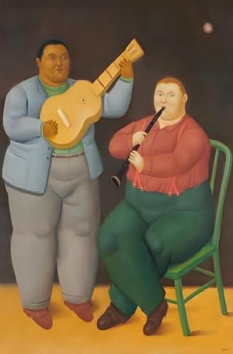 Affiche Fernando Botero Musicos peinture abstraite sur toile pour salon 40x60cm