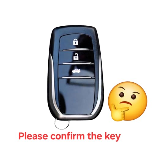 Image of STYLEOBJECT Transformer Series Waterproof Luxury Soft Silicone 3-Button Car Key Cover with Keychain for Toyota Fortuner, Hycross Innova | Premium Metal Protection Shell