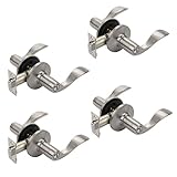 Dynasty Hardware HER-30-US15 Heritage Lever Privacy Set, Satin Nickel, Contractor Pack (4 Pack)