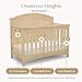 Delta Children Simmons Kids SlumberTime Emma 4-in-1 Convertible Baby Crib N More - Greenguard Gold Certified, Natural Sandstone